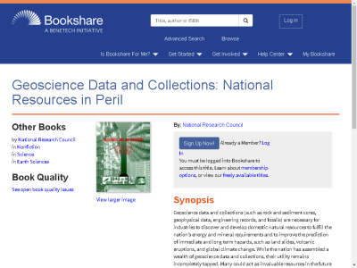 Thumbnail for Geoscience Data and Collections: National Resources in Peril resource
