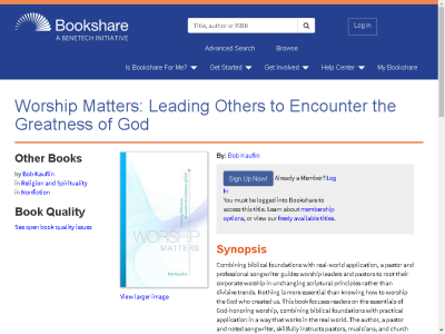 Thumbnail for Worship Matters: Leading Others to Encounter the Greatness of God resource