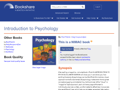 Thumbnail for Introduction to Psychology Ninth Edition resource