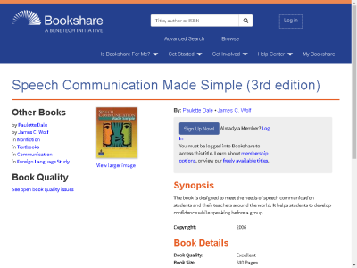 Thumbnail for Speech Communication Made Simple (3rd edition) resource