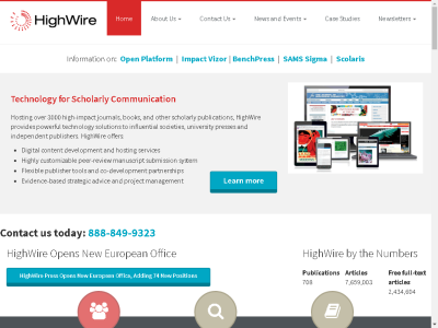 Thumbnail for HighWire Press: Internet Imprint of the Stanford University Libraries resource