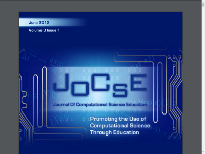 Thumbnail for The Journal of Computational Science Education Volume 3 Issue 1 resource