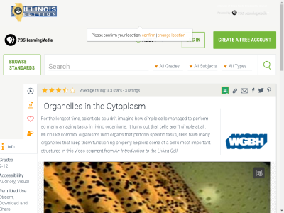 Thumbnail for Organelles in the Cytoplasm resource