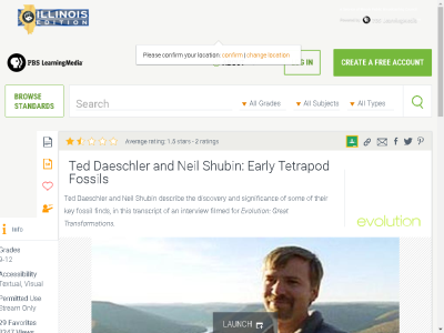 Thumbnail for Ted Daeschler and Neil Shubin: Early Tetrapod Fossils resource