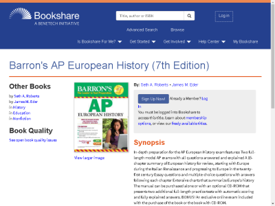 Thumbnail for Barron's AP European History (7th Edition) resource