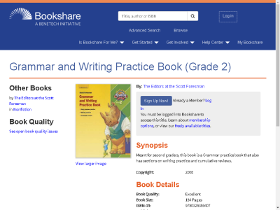 Thumbnail for Grammar and Writing Practice Book (Grade 2) resource