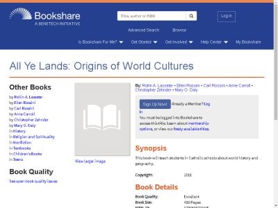Thumbnail for All Ye Lands: Origins of World Cultures resource