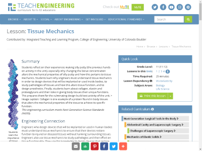 Thumbnail for Tissue Mechanics resource