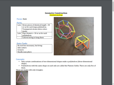 Thumbnail for Geometry Construction: Polyhedral Playthings resource