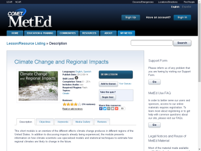 Thumbnail for Climate Change and Regional Impacts resource