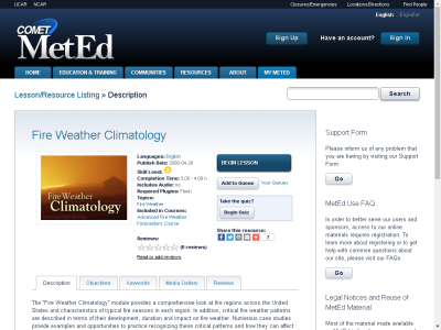Thumbnail for Fire Weather Climatology resource