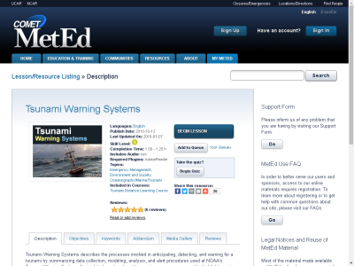 Thumbnail for Tsunami Warning Systems resource