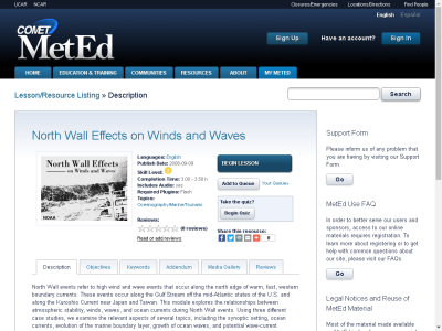 Thumbnail for North Wall Effects on Winds and Waves resource