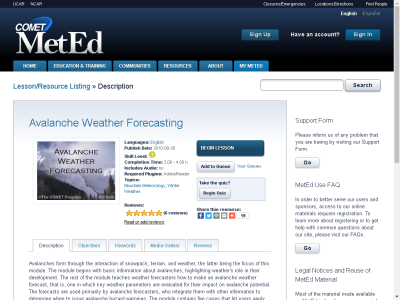 Thumbnail for Avalanche Weather Forecasting resource