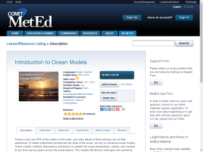 Thumbnail for Introduction to Ocean Models resource