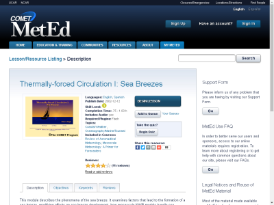 Thumbnail for Thermally-forced Circulation I: Sea Breezes resource