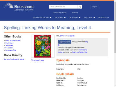 Thumbnail for Spelling: Linking Words to Meaning, Level 4 resource
