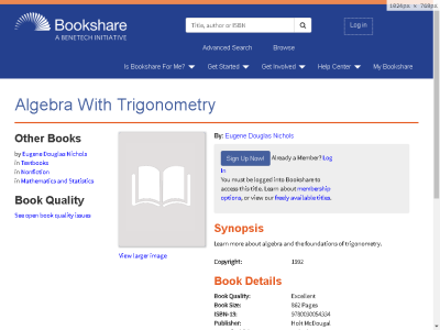 Thumbnail for Algebra With Trigonometry resource