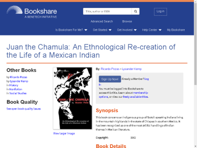 Thumbnail for Juan the Chamula: An Ethnological Re-creation of the Life of a Mexican Indian resource