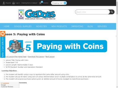 Thumbnail for Paying with Coins resource