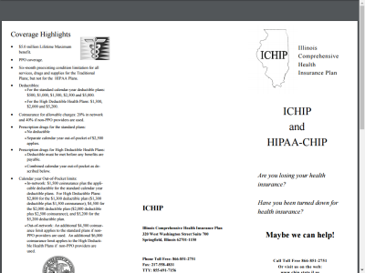 Thumbnail for ICHIP and HIPAA-CHIP Brochure resource