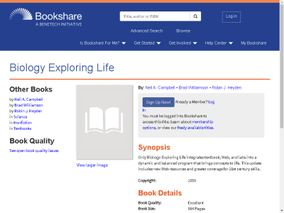 Thumbnail for Biology Exploring Life resource