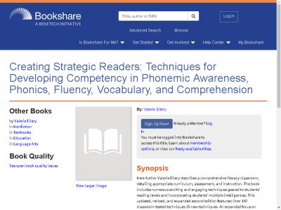 Thumbnail for Creating Strategic Readers: Techniques for Developing Competency in Phonemic Awareness, Phonics, Fluency, Vocabulary, and Comprehension resource