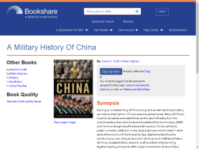 Thumbnail for A Military History Of China resource