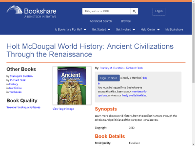 Thumbnail for Holt McDougal World History: Ancient Civilizations Through the Renaissance resource