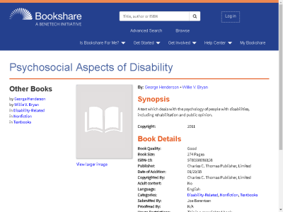 Thumbnail for Psychosocial Aspects of Disability resource
