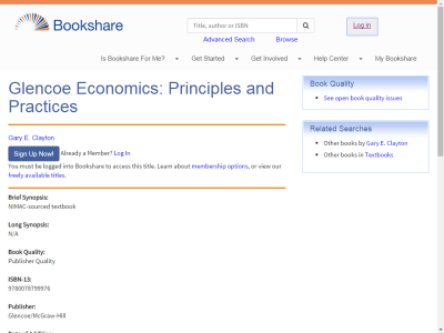 Thumbnail for Glencoe Economics: Principles and Practices resource