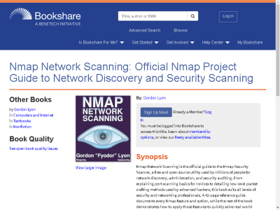 Thumbnail for Nmap Network Scanning: Official Nmap Project Guide to Network Discovery and Security Scanning resource