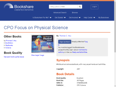 Thumbnail for CPO Focus on Physical Science resource