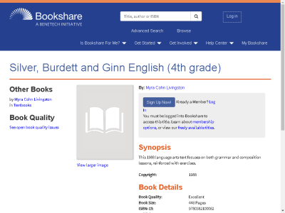 Thumbnail for Silver, Burdett and Ginn English (4th grade) resource