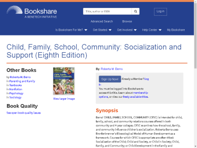 Thumbnail for Child, Family, School, Community: Socialization and Support (Eighth Edition) resource