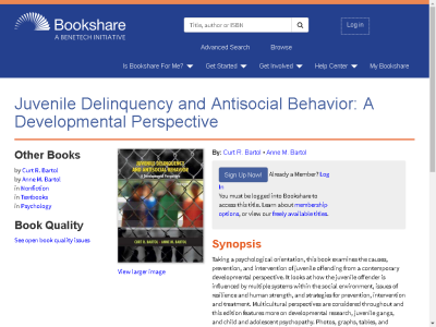 Thumbnail for Juvenile Delinquency and Antisocial Behavior: A Developmental Perspective resource