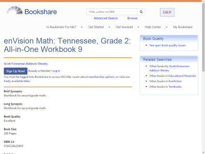 Thumbnail for enVision Math: Tennessee, Grade 2: All-in-One Workbook 9 resource