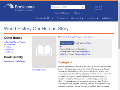 Thumbnail for World History Our Human Story resource