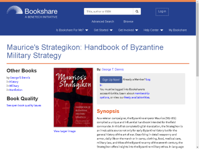 Thumbnail for Maurice's Strategikon: Handbook of Byzantine Military Strategy resource