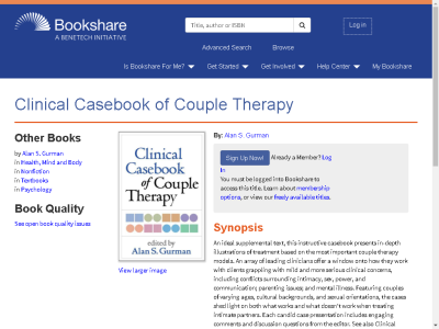 Thumbnail for Clinical Casebook of Couple Therapy resource