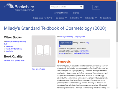 Thumbnail for Milady's Standard Textbook of Cosmetology (2000) resource