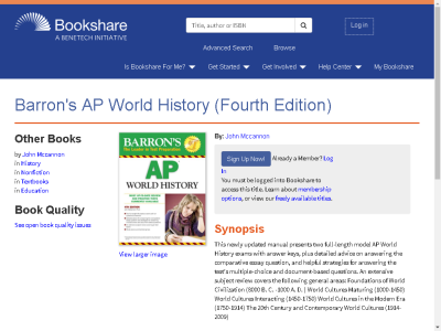 Thumbnail for Barron's AP World History (Fourth Edition) resource