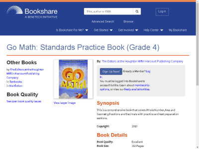 Thumbnail for Go Math: Standards Practice Book (Grade 4) resource