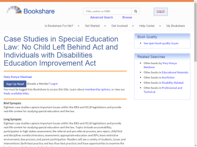 Thumbnail for Case Studies in Special Education Law: No Child Left Behind Act and Individuals with Disabilities Education Improvement Act resource