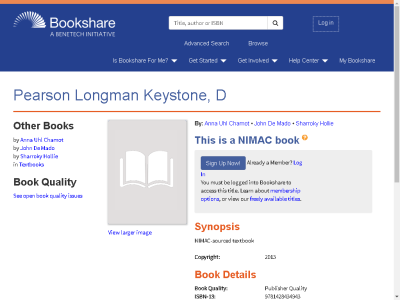 Thumbnail for Pearson Longman Keystone, D resource