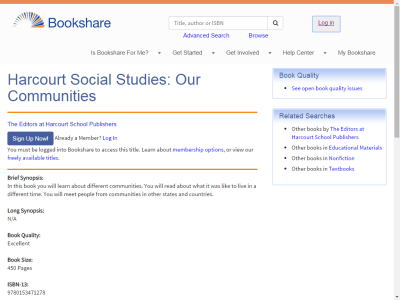 Thumbnail for Harcourt Social Studies: Our Communities resource