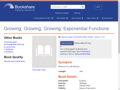 Thumbnail for Growing, Growing, Growing: Exponential Functions resource