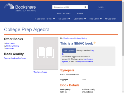 Thumbnail for College Prep Algebra resource