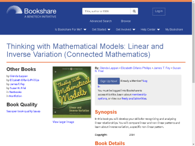 Thumbnail for Thinking with Mathematical Models: Linear and Inverse Variation (Connected Mathematics) resource