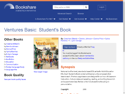 Thumbnail for Ventures Basic: Student's Book resource